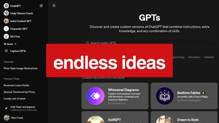 How to generate fresh ideas for your custom AI application and earn money with personalized GPTs.